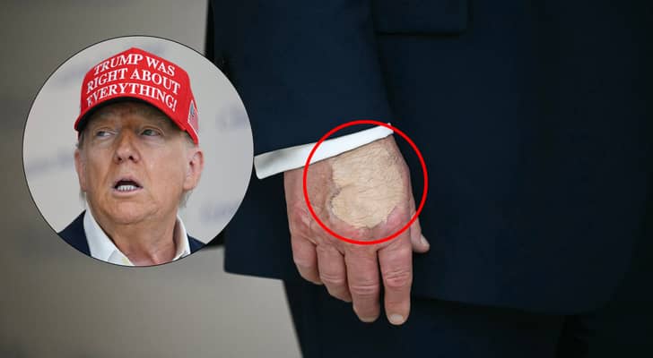 What is going on with Trump’s hand?