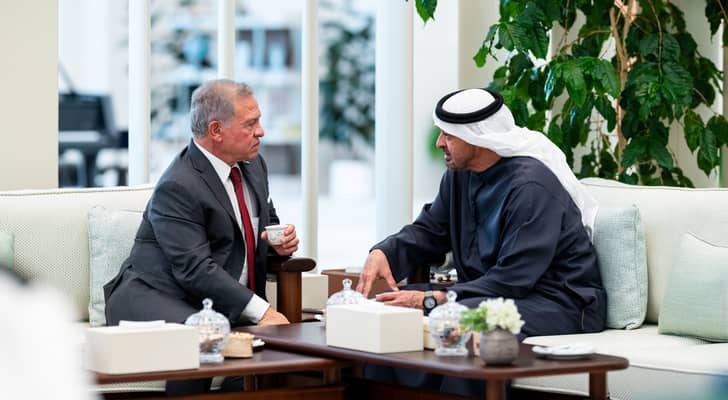 Jordan's King, UAE president hold talks in Abu Dhabi