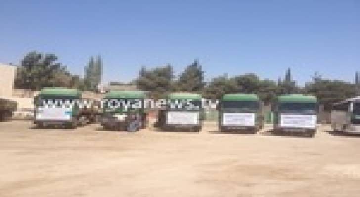 الخيرية الاردنية الهاشمية تسير قافلة مساعدات انسانية الى غزة