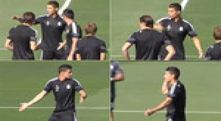 رونالدو يطرد رودريجيز من التدريبات .. فيديو