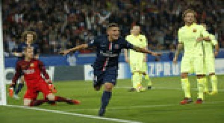 سان جيرمان يذيق برشلونة طعم الهزيمة في دوري الابطال