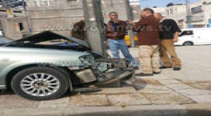 (5) إصابات اثر حادث تصادم في محافظة الطفيلة
