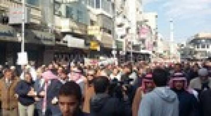 مسيرة للإخوان المسلمين رفضا لاتفاقية الغاز ومطالب بالافراج عن بني ارشيد .. صور وفيديو