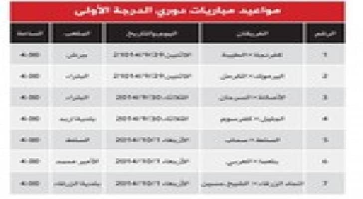 اتحاد كرة الطاولة يحدد موعد مباريات الاياب للدوري الممتاز