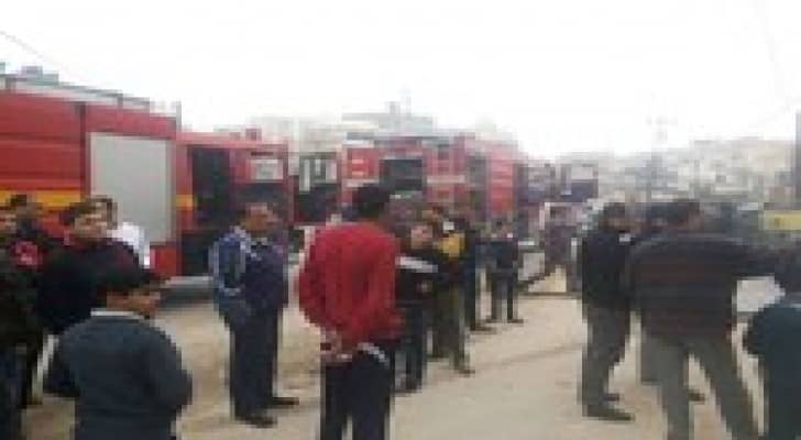 إصابة (4) أشخاص اثر حريق منزل بمحافظة الزرقاء