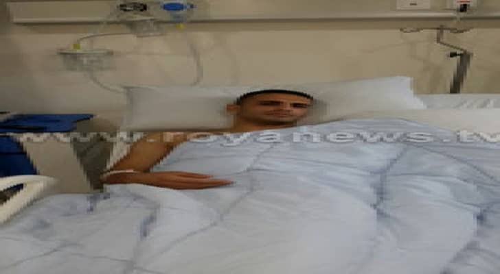 اصابة لاعب نادي الرمثا ركان الخالدي بكسور بيده