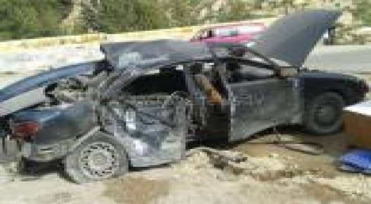 إصابة (3) أشخاص اثر حادث انقلاب مركبة في الكرك