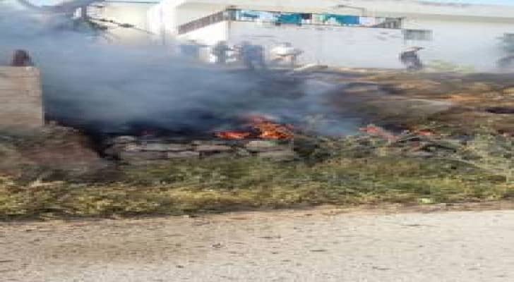 حريق بسيط في منطقة الصبحيات بالكرك .. صور