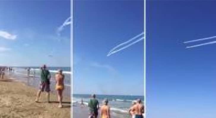 تصادم جوي مروع يسفر عن مقتل طيار إيطالي.. فيديو