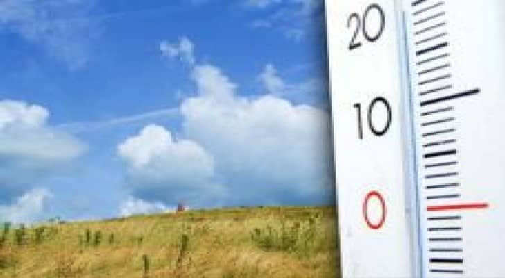 انخفاض ملموس على درجات الحرارة