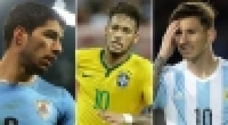 ثلاثي الmsn يغيبون عن افتتاح تصفيات اميركا الجنوبية