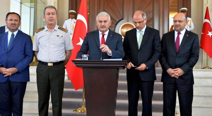 تركيا : رئيس الوزراء يلدرم:  الوضع في البلاد بات تحت السيطرة التامة