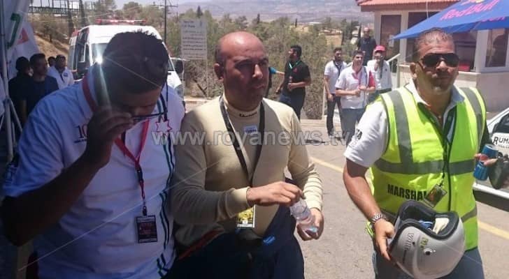 بالفيديو: احتراق سيارة في سباق تل الرمان