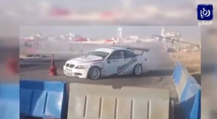 بالفيديو: تعطل سيارة متصدر سباق الدريفت محمد الكخن