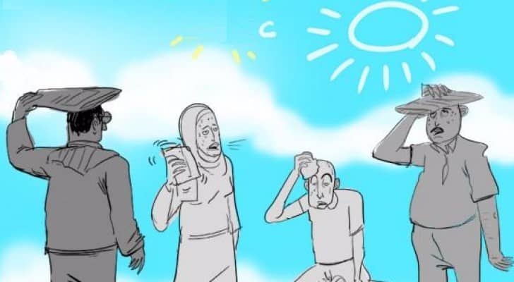 "الصحة" تحذر من قلة إفراز العرق في الحر