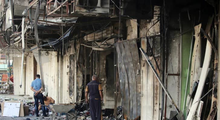  الانفجار استهدف مقهى شعبي في حي الكرادة