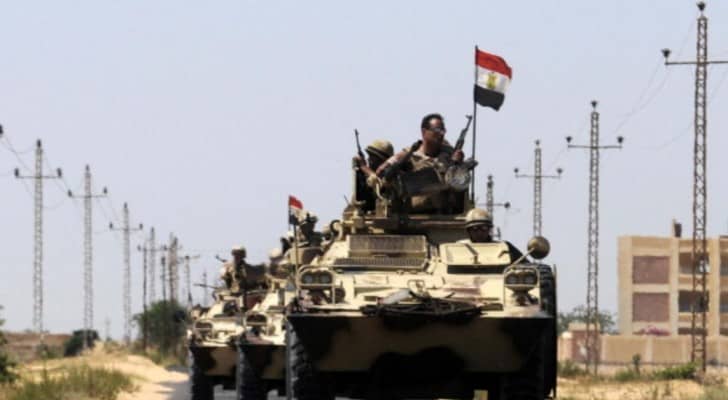 رتل عسكري للجيش المصري في سيناء - أرشيف