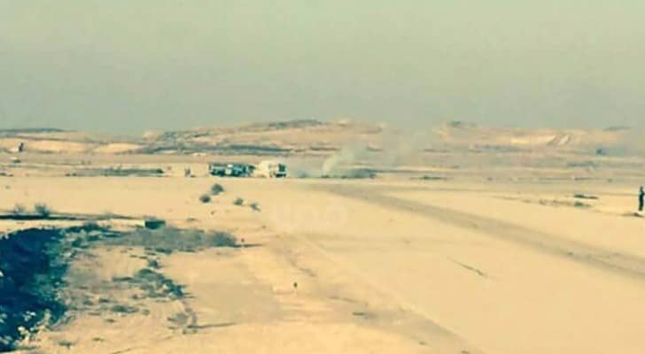 من مكان تحطم الطائرة التابعة للاحتلال الاسرائيلي 