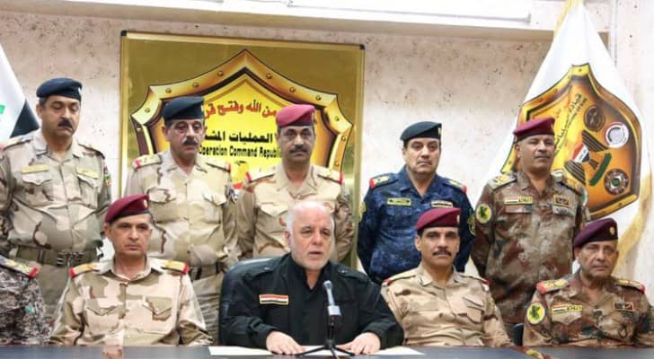 رئيس الوزراء العراقي حيدر العبادي يعلن بدء عملية تحرير الموصل