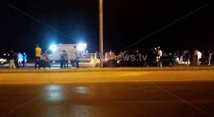 صور من حادث السير على شارع البترا 