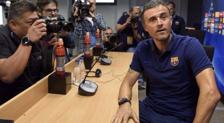 لويس إنريكي، المدير الفني لبرشلونة الإسباني 