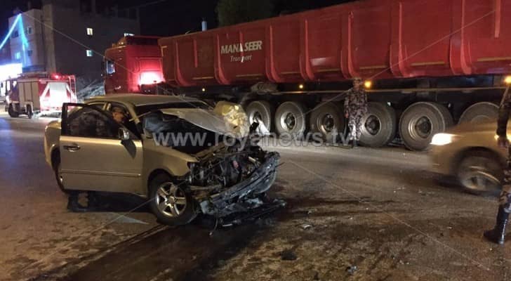 صورة من الحادث على طريق العدسية