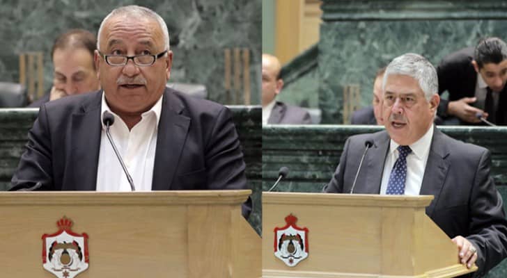 وزير الماليه عمر ملحس والنائب خالد رمضان 