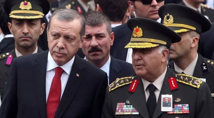 أردوغان بدأ حملة تطهير في الجيش منذ 2014