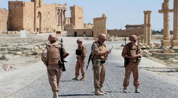 جنود روس في تدمر بسوريا - ارشيفية