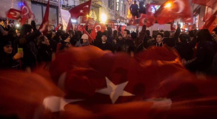 متظاهرون في إسطنبول