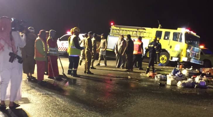 السلطات السعودية تتعامل مع الحادث