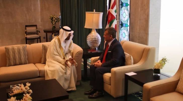 الملك يستقبل رئيس البرلمان العربي