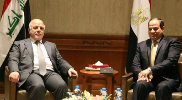الرئيس المصري ورئيس مجلس الوزراء العراقي