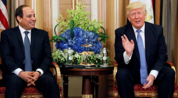 الرئيس الأمريكي والرئيس المصري في الرياض 
