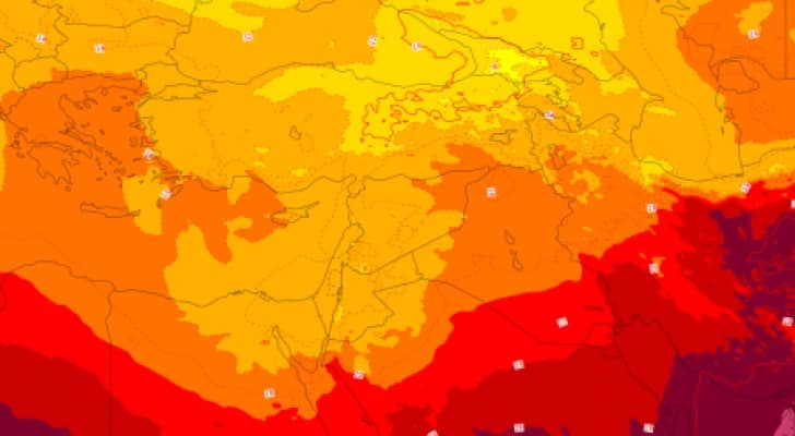 كتلة هوائية لطيفة تؤثر على المنطقة من مساء الأربعاء وحتى ليلة الجمعة/السبت
