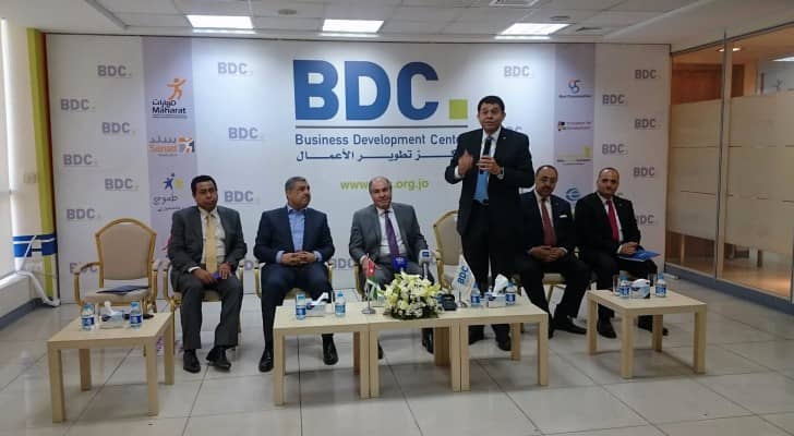زيارة الملقي والغزاوي لمركز تطوير الأعمال BDC للاطلاع على برامج المركز