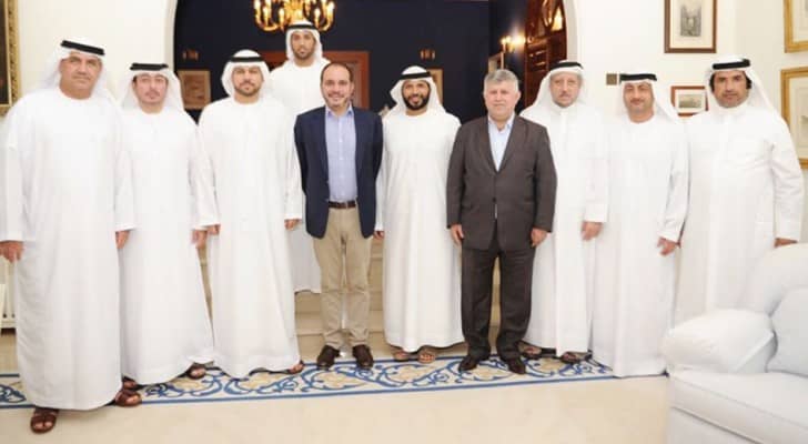 الأمير علي يستقبل وفدي اتحادي العراق والامارات لكرة القدم