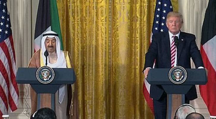 أمير الكويت الشيخ صباح الأحمد الجابر الصباح والرئيس الأميركي دونالد ترمب