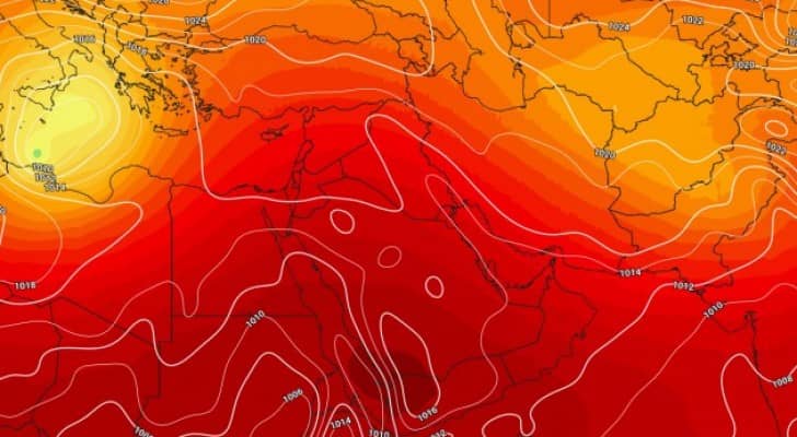 توضيحية من موقع طقس العرب 