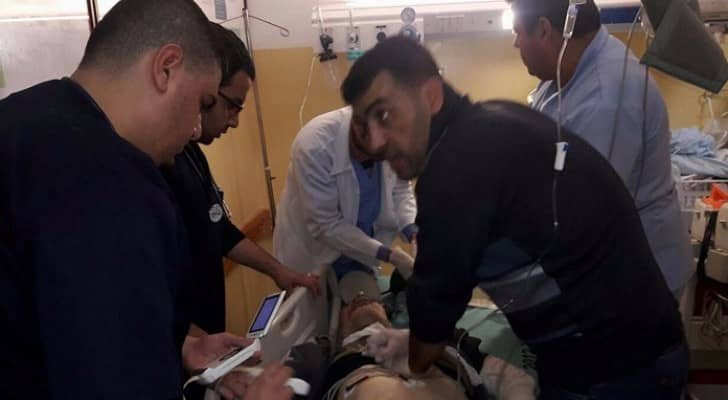 لحظة اسعاف الشهيد