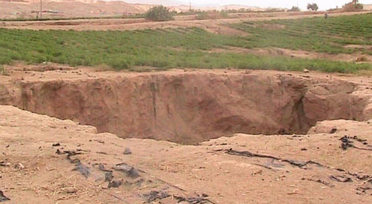 احدى حفر منطقة غور الحديثه