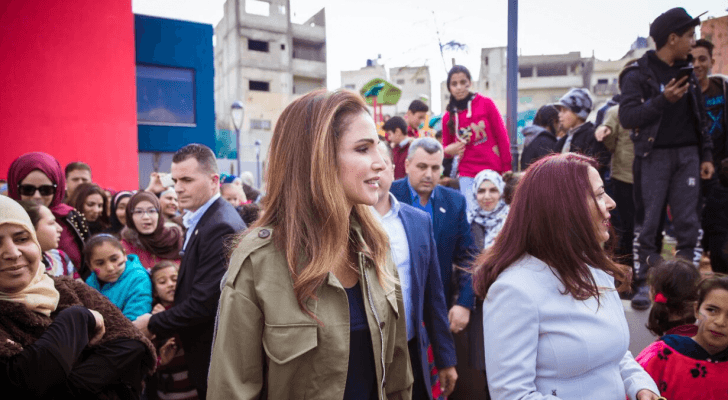 الملكة رانيا العبدالله تفتتح حديقة المستندة في القويسمة