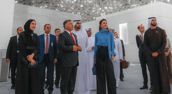 الملك والملكة يزوران متحف اللوفر أبوظبي