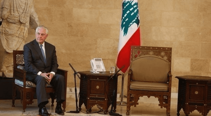 تيلرسون ينتظر الرئيس اللبناني ووزير الخارجية