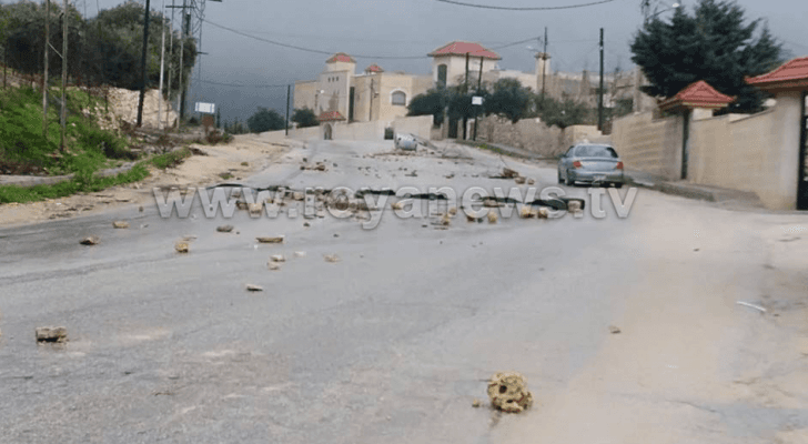 ارشيفية لأحد شوارع بلدة عنجرة في عجلون