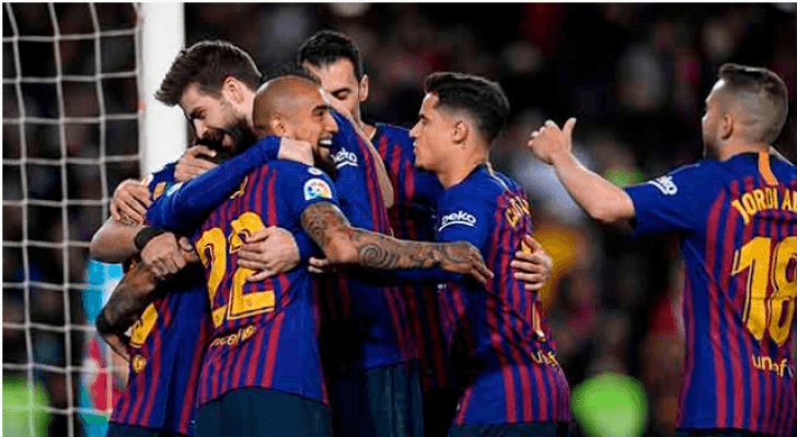 لاعبو برشلونة