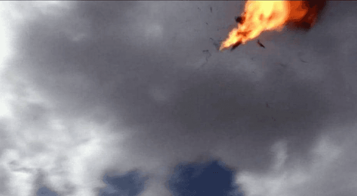 صورة أرشيفية لتدمير طائرة