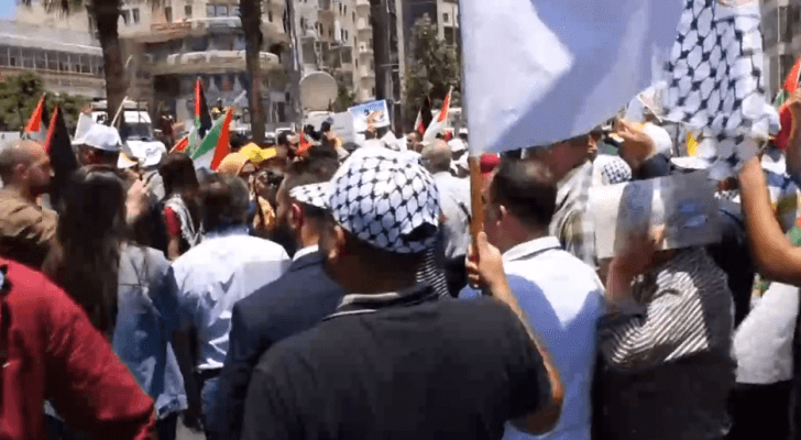 المظاهرات في رام الله