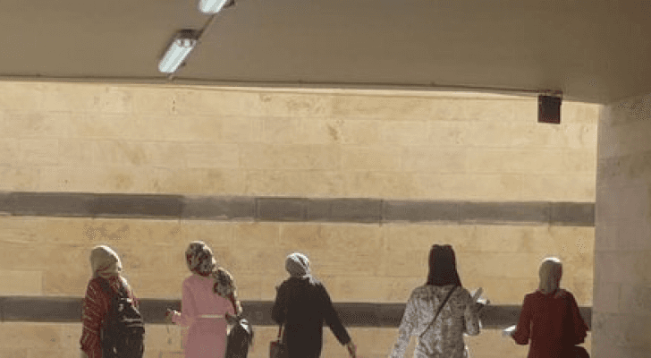 صورة نشرتها أمانة عمان لنفق المشاة أمام الجامعة الأردنية