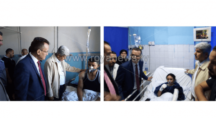 من زيارة الامين العام للمصابين